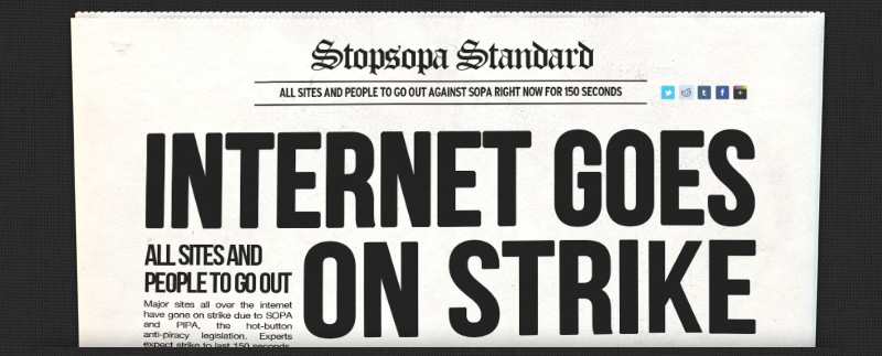 SOPA Strike — Blog to go dark